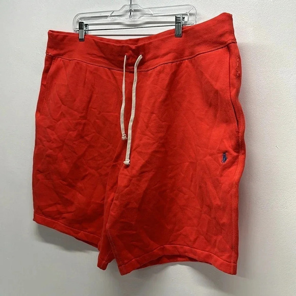 Polo Ralph Lauren Sweat Shorts Drawstring Cotton Stretch Red Mens Big & Tall 3XB - Picture 3 of 10